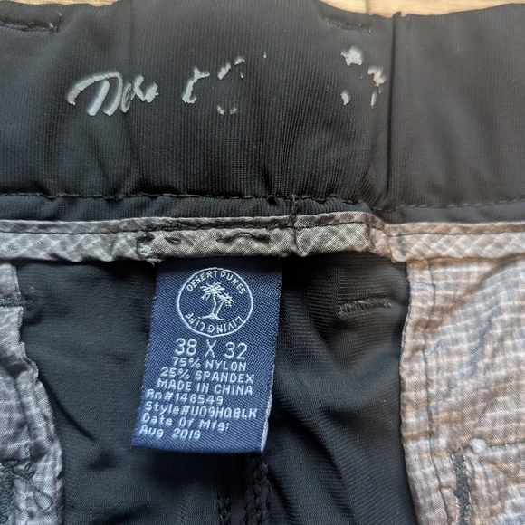 Men's Desert Dunes Black Lightweight Straight Leg Pants Size 38x32 - Picture 2 of 6